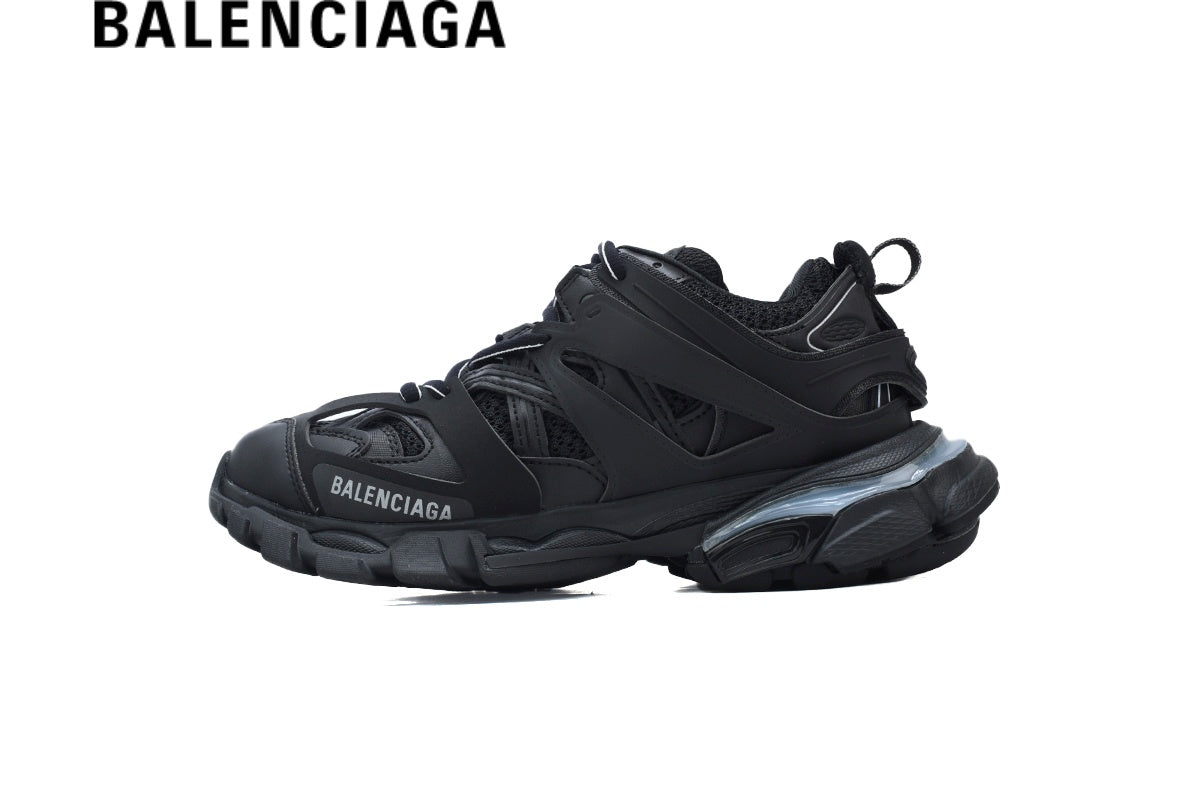 Balenciaga Track men's shoes  women sneakers in All Black