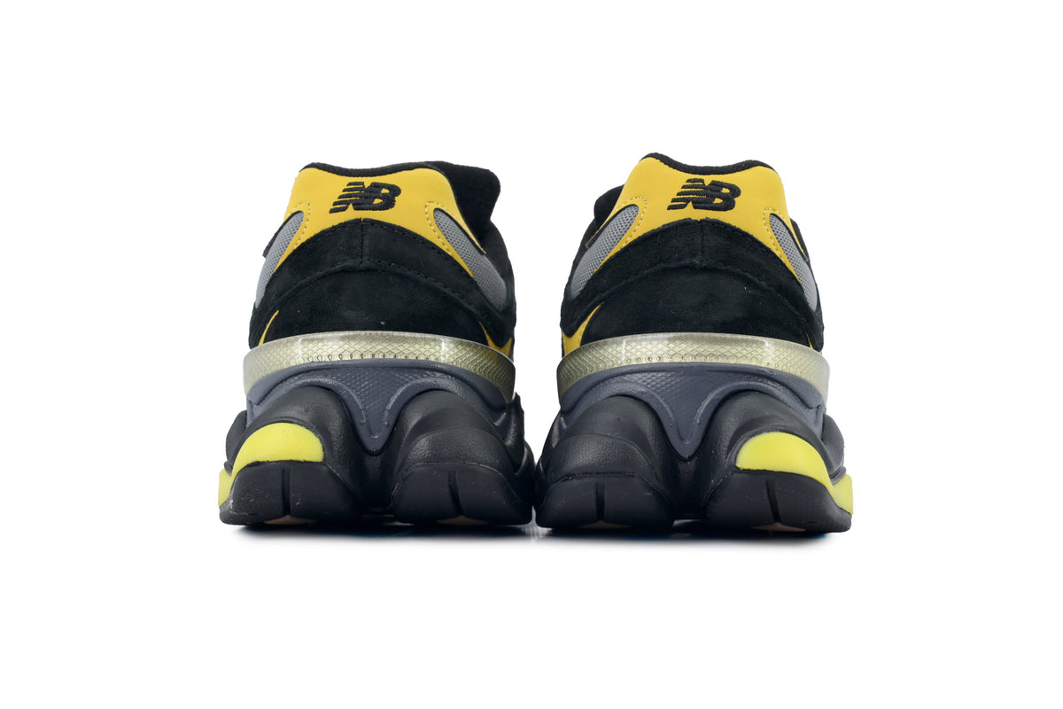 New Balance 9060 Women's & Men's Black & Yellow Chunky Retro Sneakers