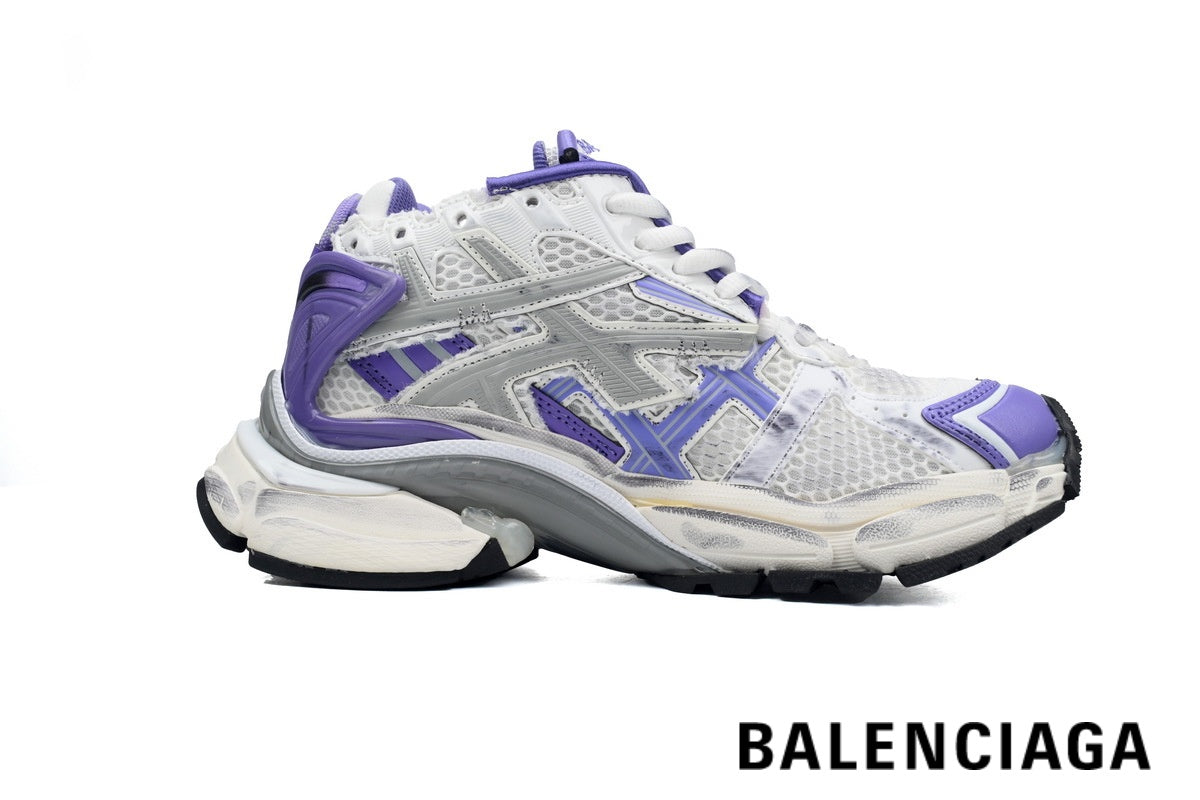 Balenciaga Runner men's shoes  women sneakers ¨C White & Purple