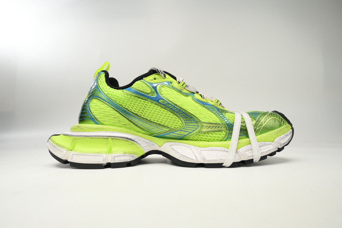 Balenciaga 3XL  men's shoes Track Sneaker ¨C Low-Top Chunky Sole balenciaga runners Fluorescent green