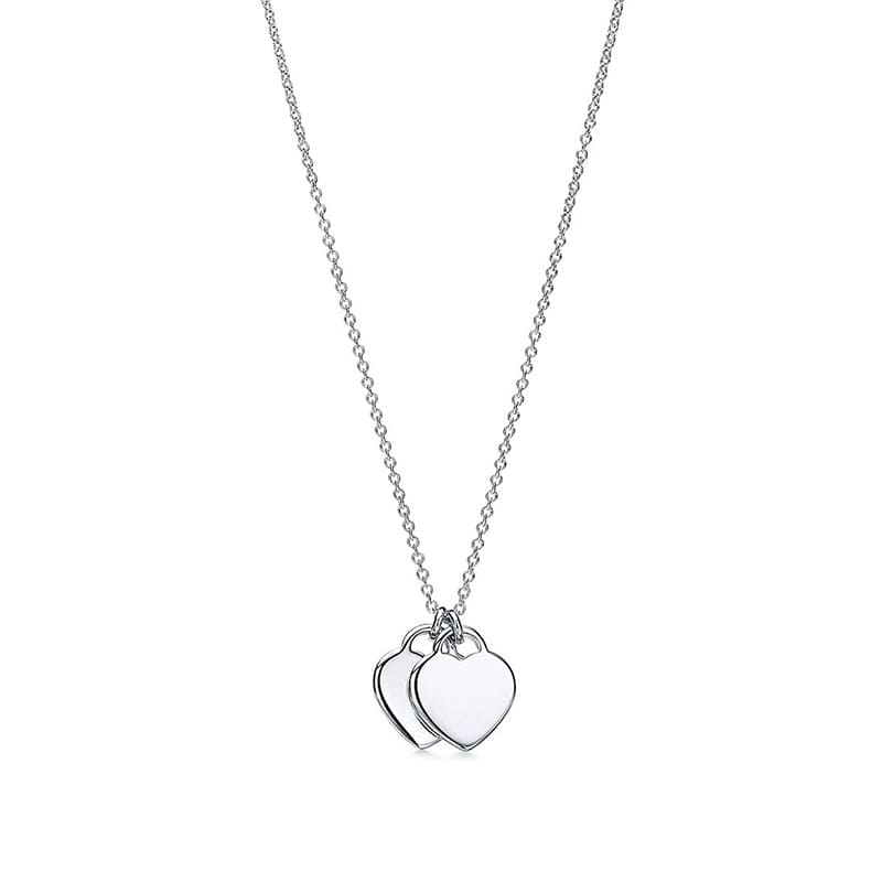 Pink Double Heart Necklace