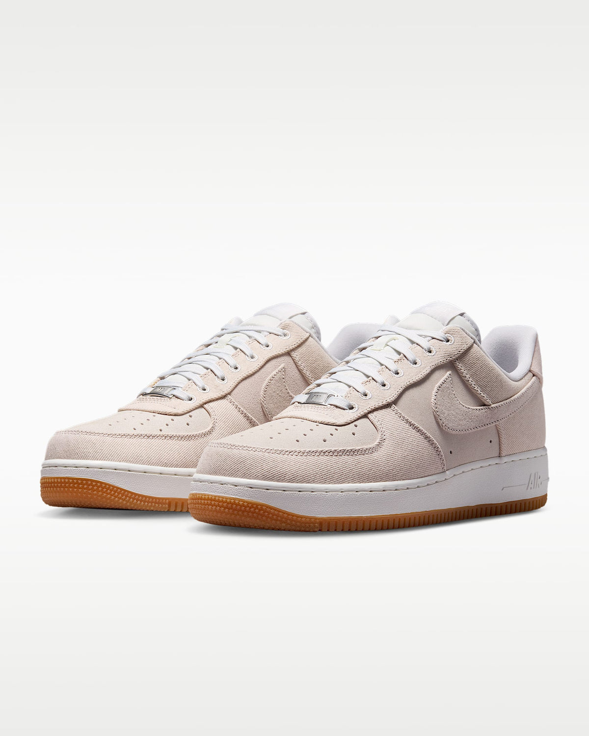 Nike Air Force 1 '07 Light Beige Denim Gum Sneakers mens low top shoes