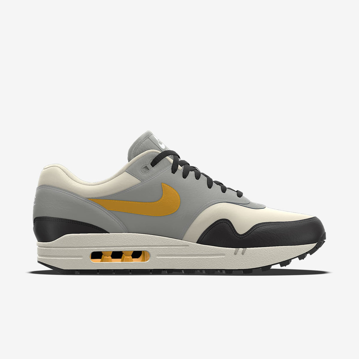 Nike Air Max 1 By You ¨C Grey/Cream/Yellow/Black Custom Sneaker