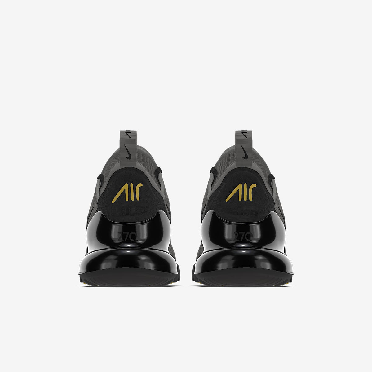 Nike Air Max 270 By You ¨C Grey/Black/Gold Custom Sneaker