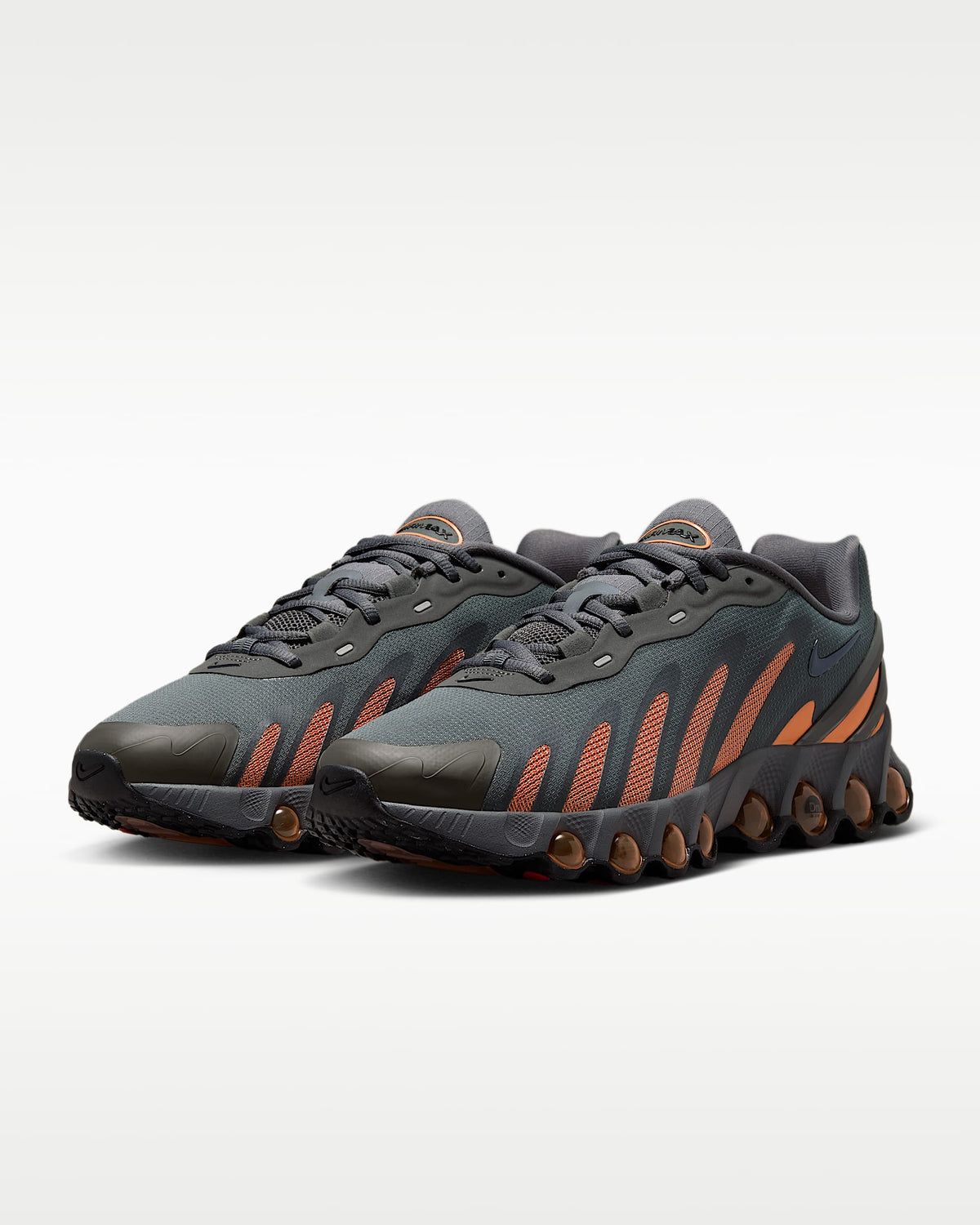 Nike Air Max DN Roam ¨C Grey / Orange Mesh Athletic Sneakers