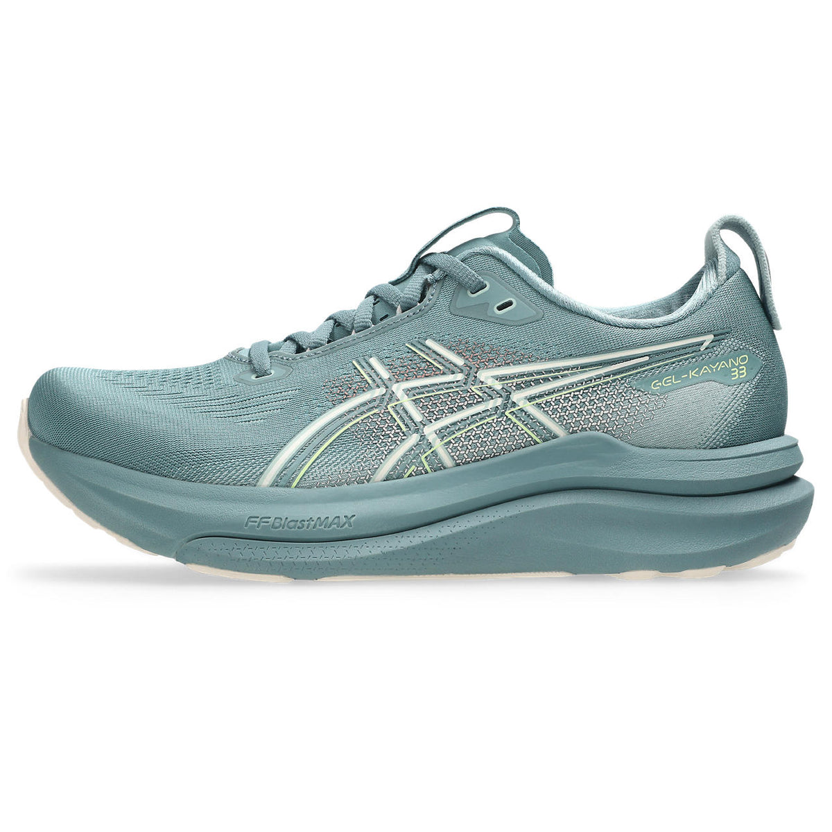 Asics  shoes  neutral running shoes mens  sneakers Gel-Kayano 33 Teal / Pale Lime