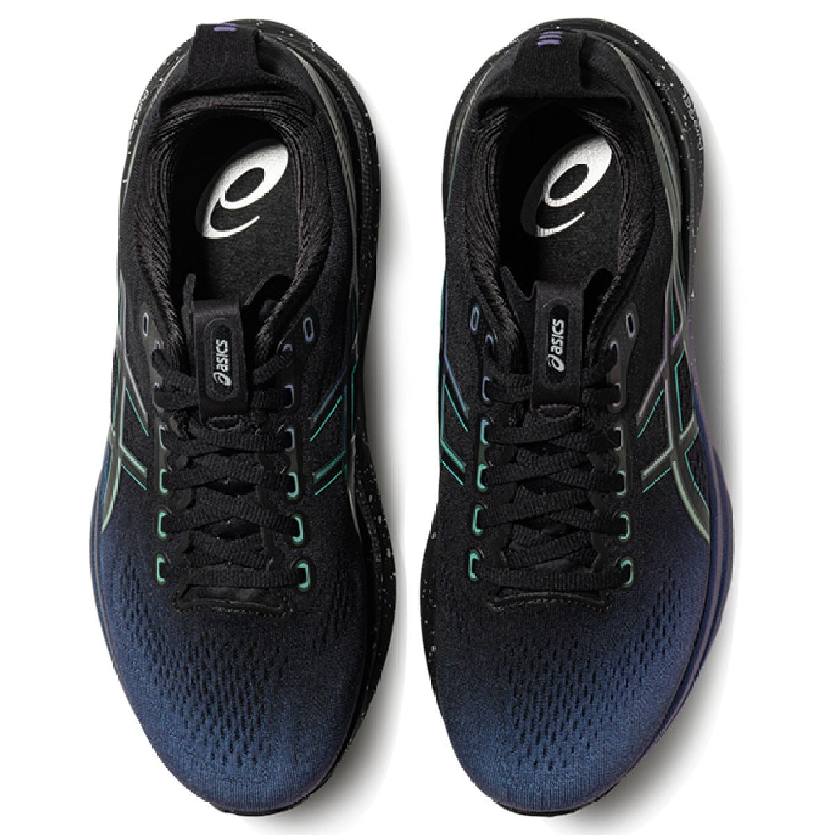 Asics  shoes  neutral running shoes mens  sneakers Gel-Kayano 32 Black / Iridescent Blue / Teal