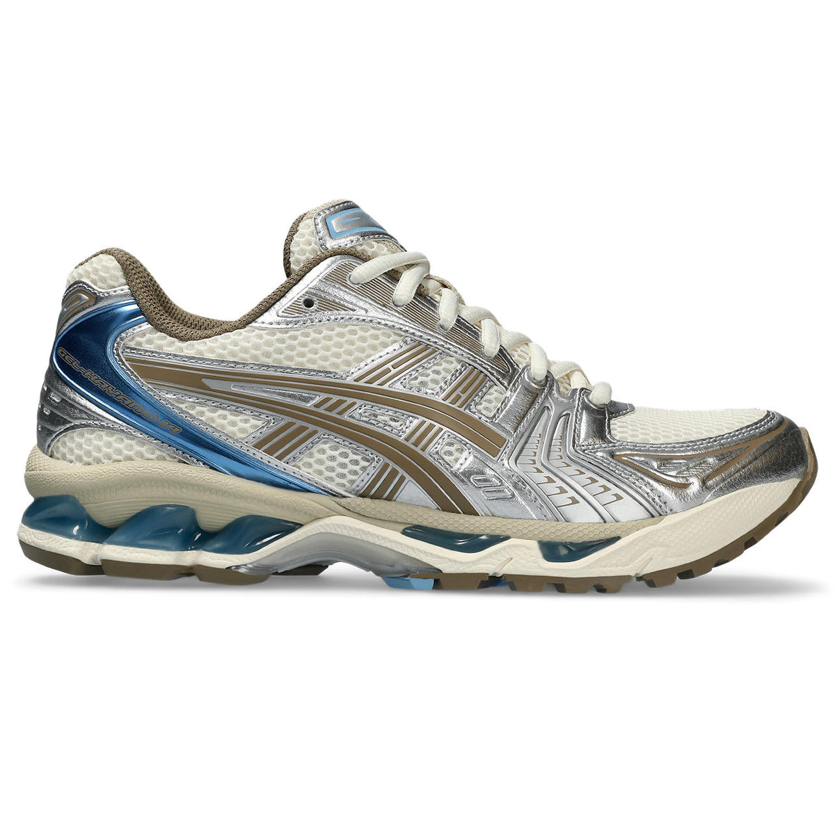 Asics  shoes  neutral running shoes mens  sneakers Gel-Nimbus 9 Silver / Cream / Brown / Blue