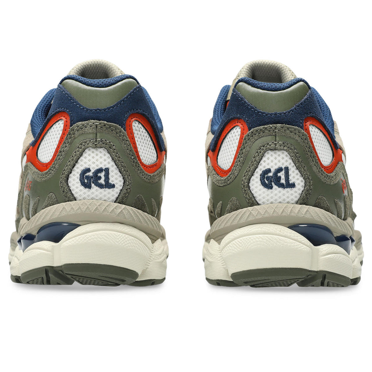 Asics womens shoes  neutral running shoes mens  sneakers Gel-NYC ¨C White/Orange/Olive Green Sneaker