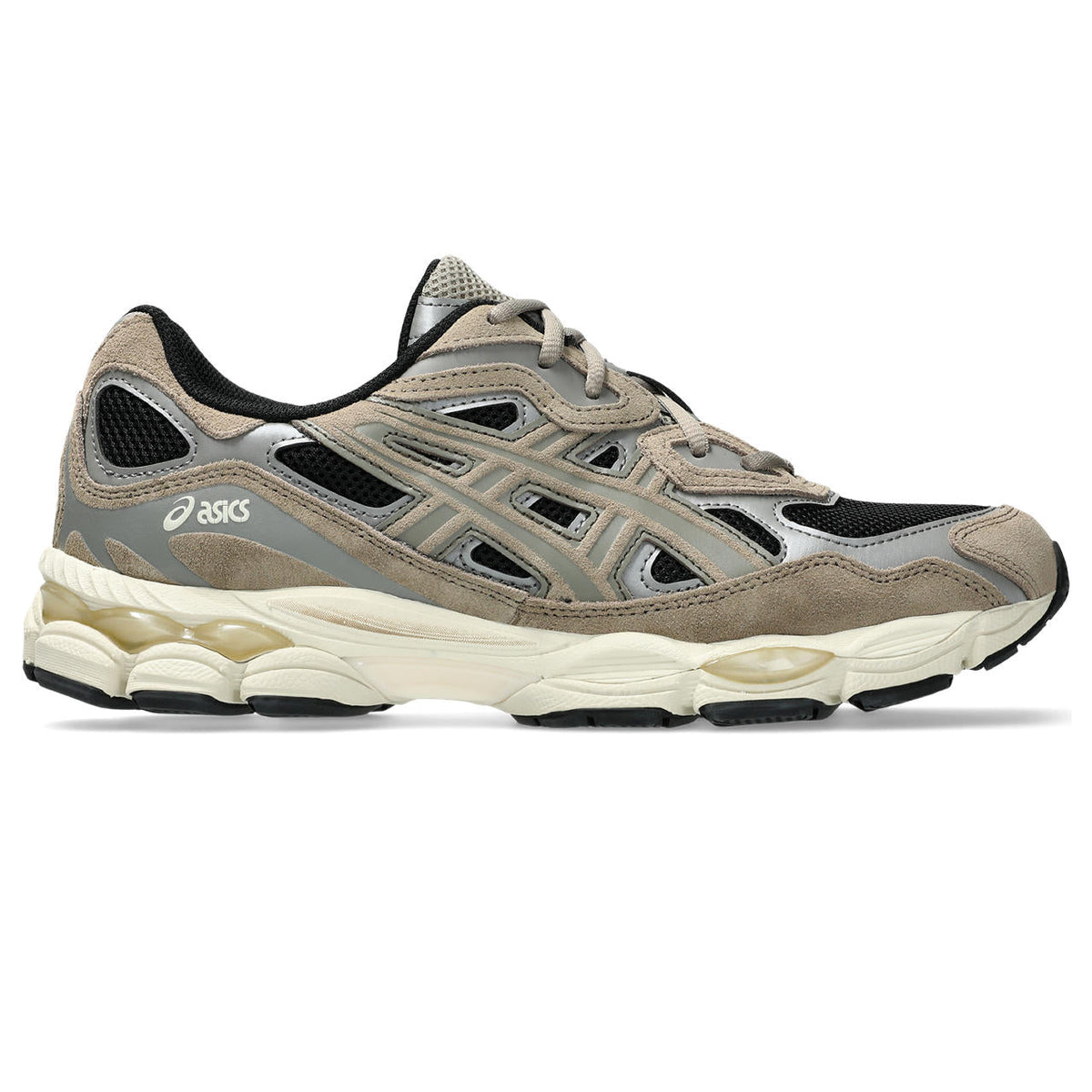 Asics womens shoes  neutral running shoes mens  sneakers Gel-Nimbus 24 ¨C Beige/Black/Silver Sneaker