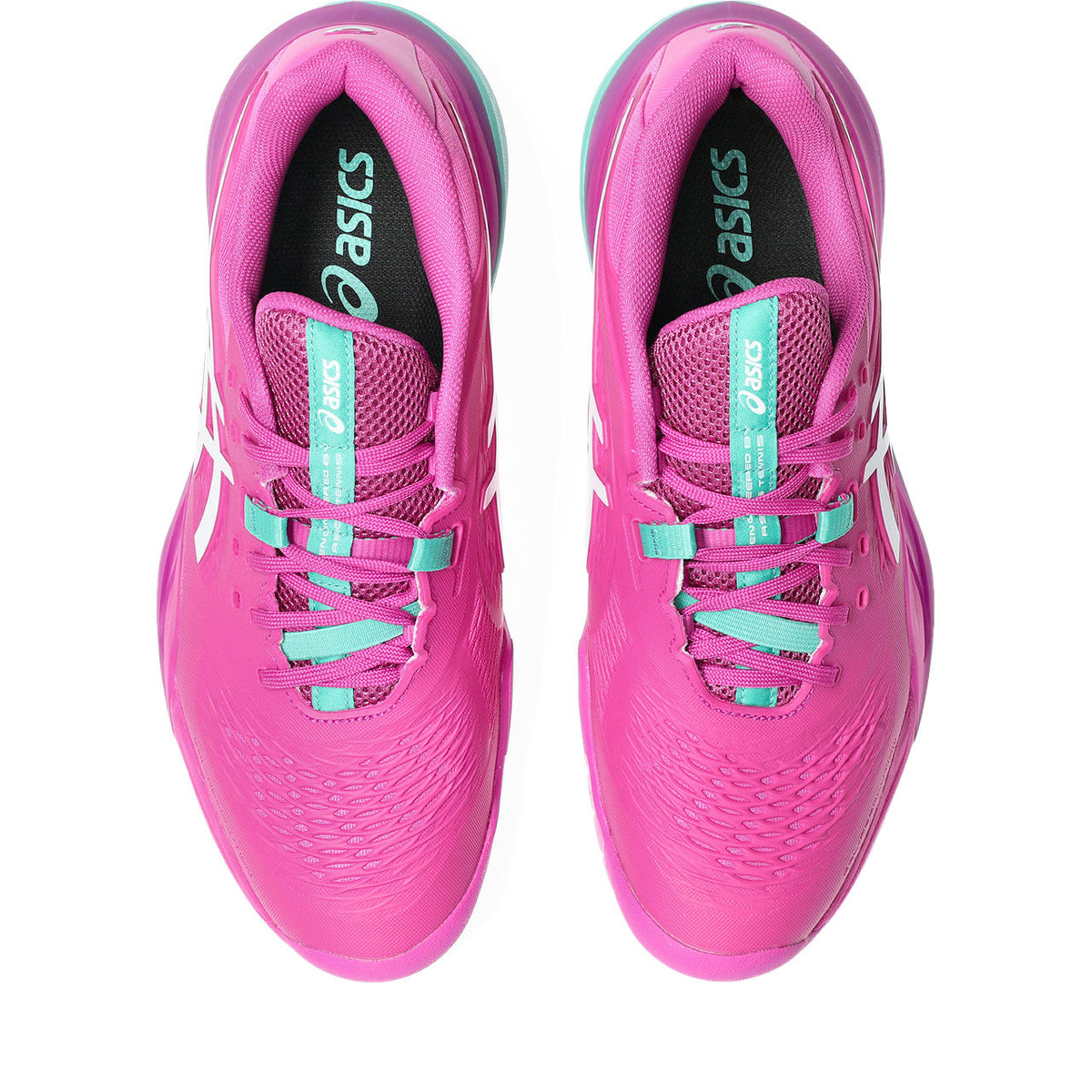 Asics womens shoes  neutral running shoes mens  sneakers Gel-Resolution ¨C Hot Pink/White/Turquoise Tennis Sneaker