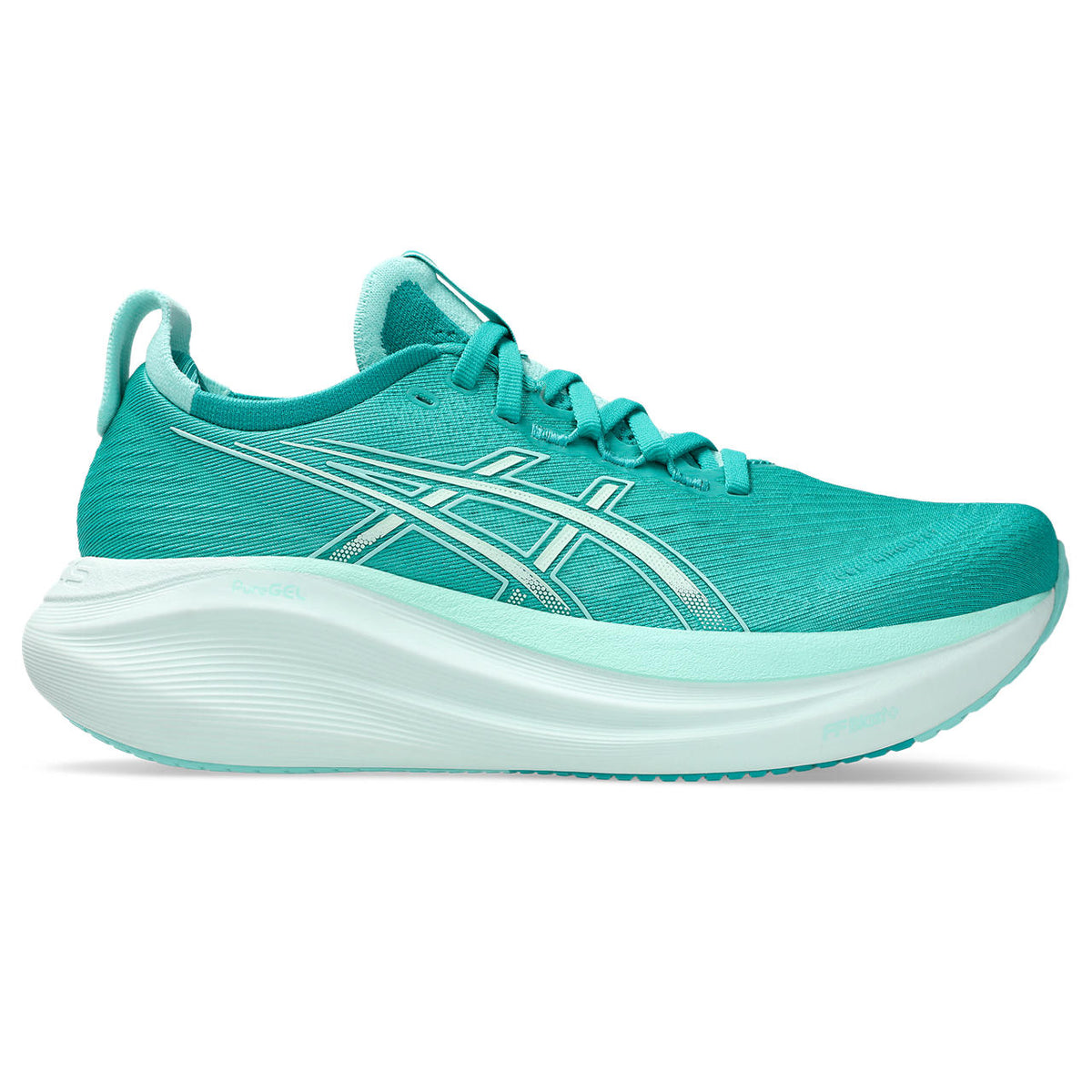 Asics womens shoes  neutral running shoes mens  sneakers  Gel-Nimbus 28 ¨C Turquoise/White Running Shoe