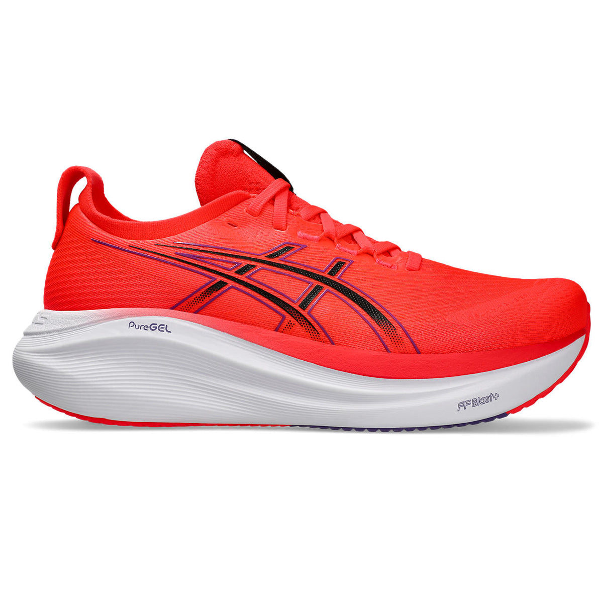 Asics womens shoes  neutral running shoes mens  sneakers  Gel-Nimbus 28 ¨C Red/Black/Purple Running Shoe