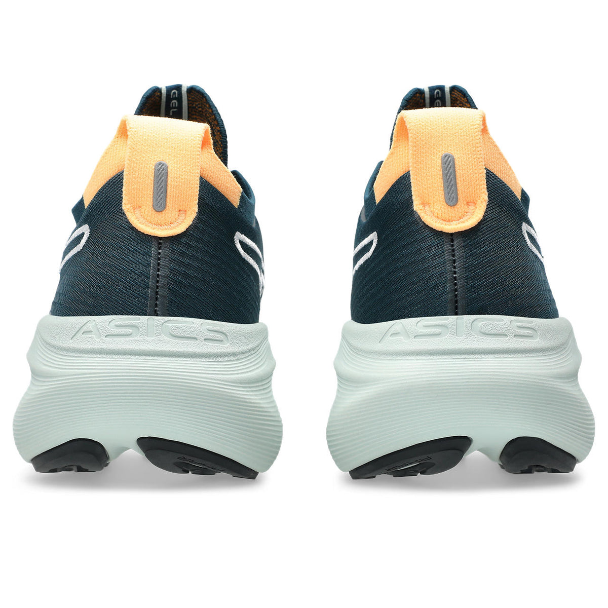 Asics womens shoes  neutral running shoes mens  sneakers Gel-Nimbus Teal Blue / White / Orange