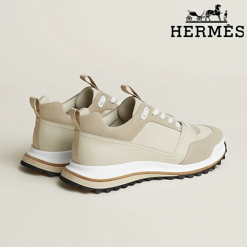 Herm¨¨s Beige Suede Hiking Sneakers