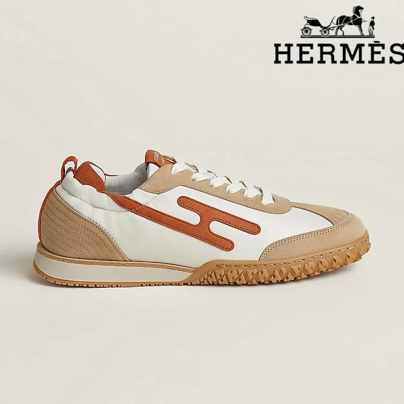 Herm¨¨s Jet Sneaker in White and Terracotta