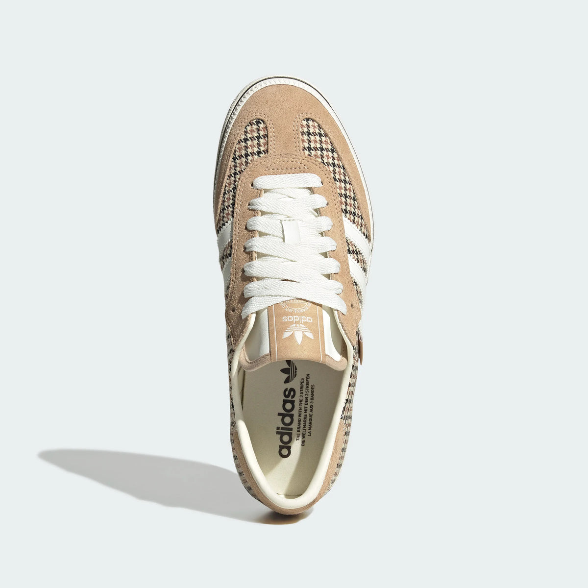 Adidas Originals ¨C Beige Houndstooth Canvas Platform Casual Sneakers