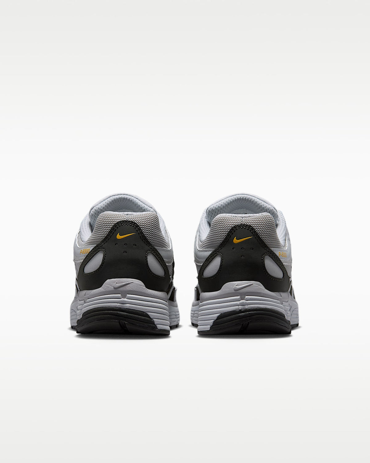 Nike P-6000 ¨C Grey / Black / Orange Mesh Athletic Sneakers