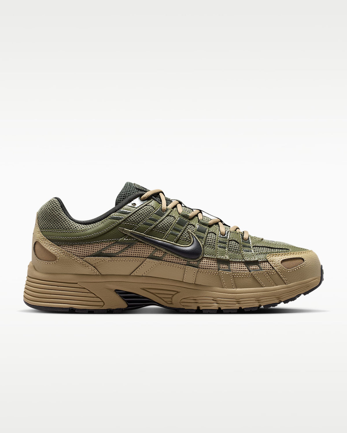 Nike P-6000 ¨C Olive Green / Tan Mesh Athletic Sneakers