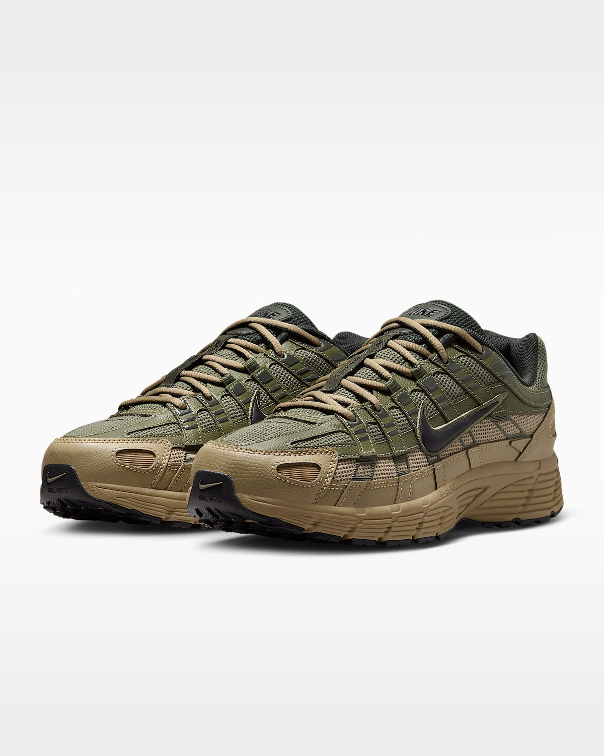 Nike P-6000 ¨C Olive / Khaki Mesh Athletic Sneakers