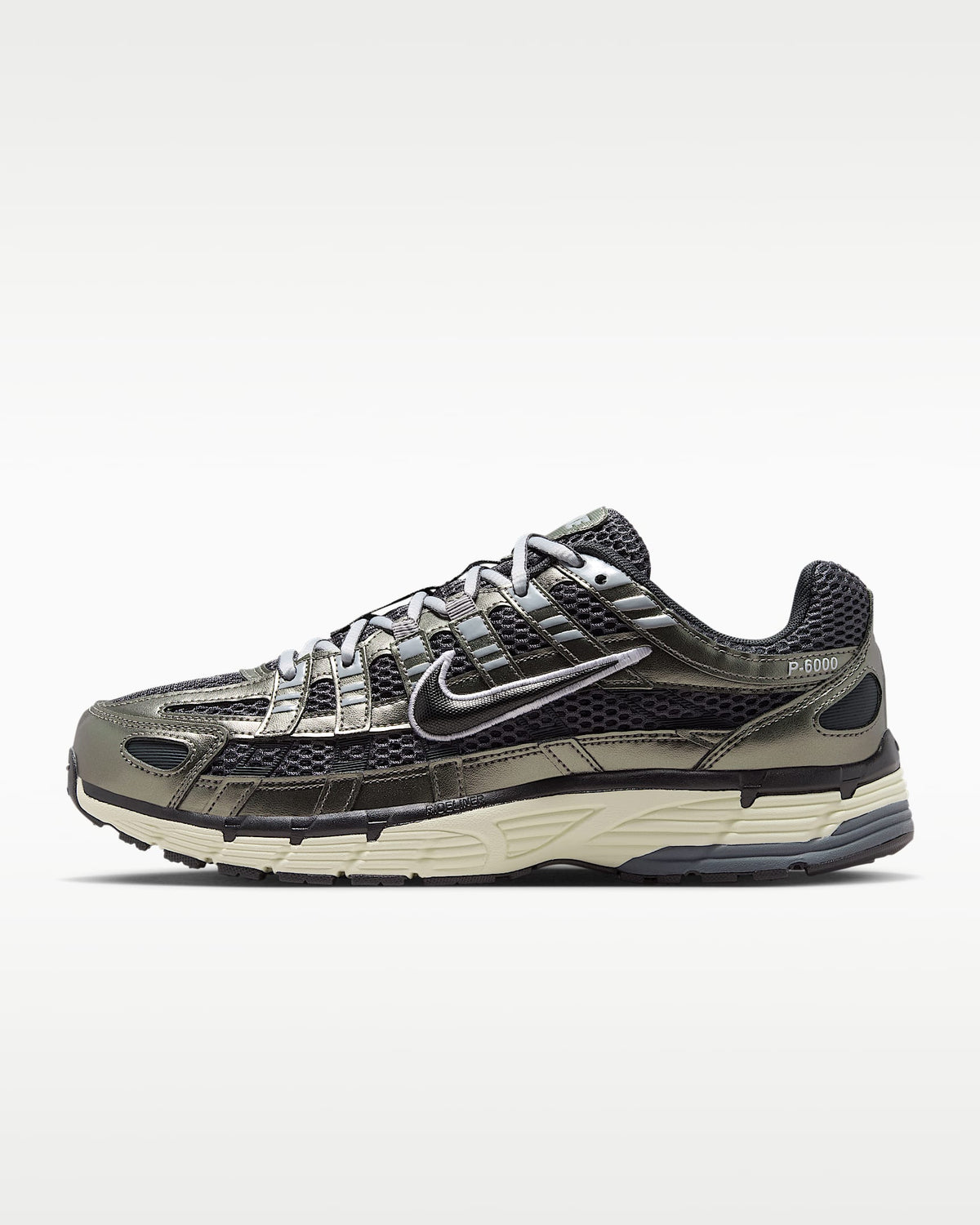 Nike P-6000 ¨C Metallic Olive / Black Mesh Athletic Sneakers