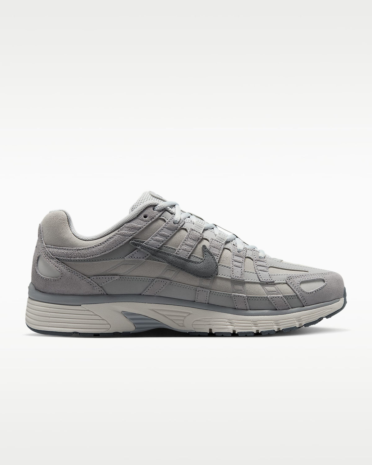 Nike P?6000 Full Grey Suede Mesh Athletic Sneakers