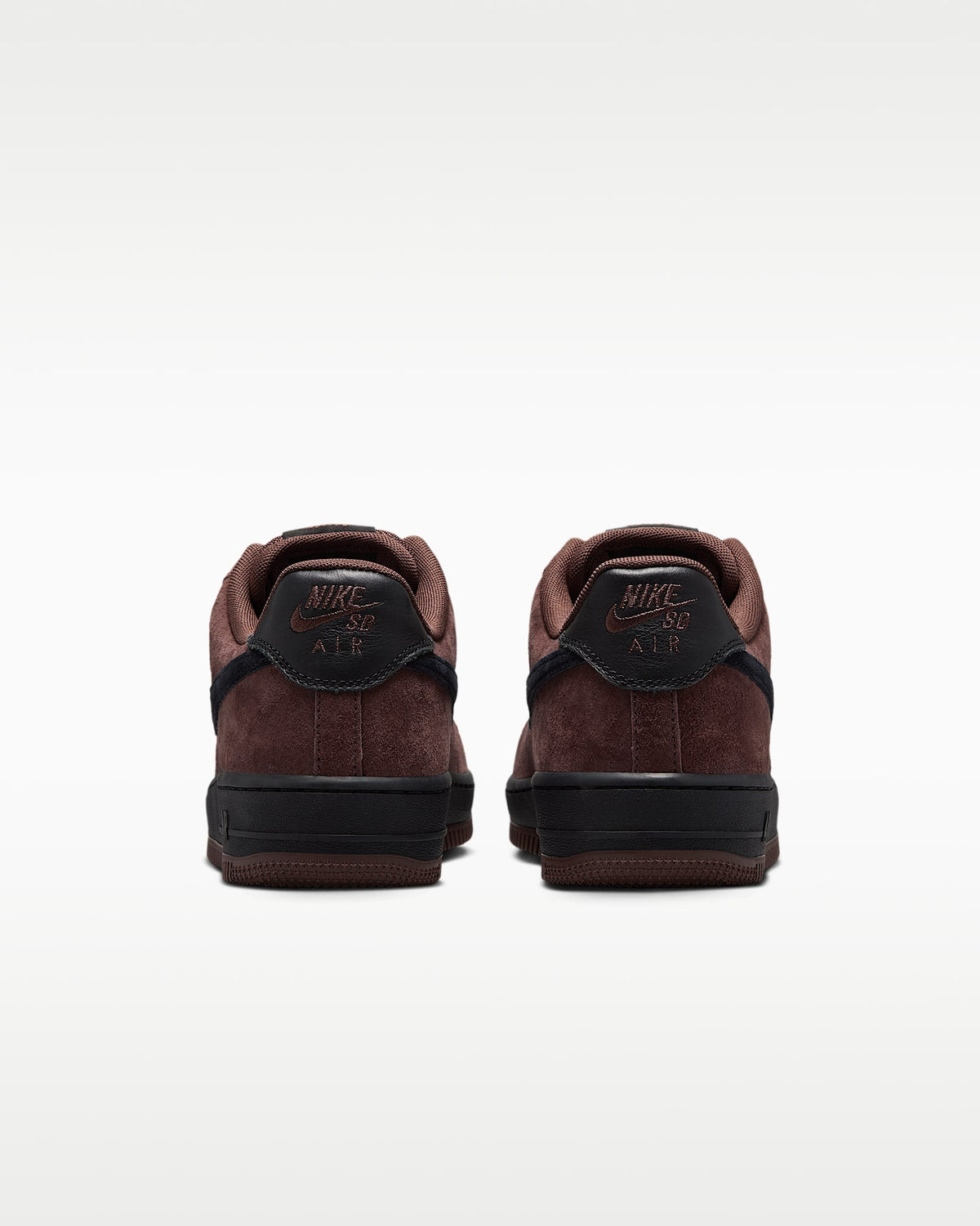 Nike Air Force 1 '07 Burgundy Suede Black Swoosh Sneakers mens low top shoes