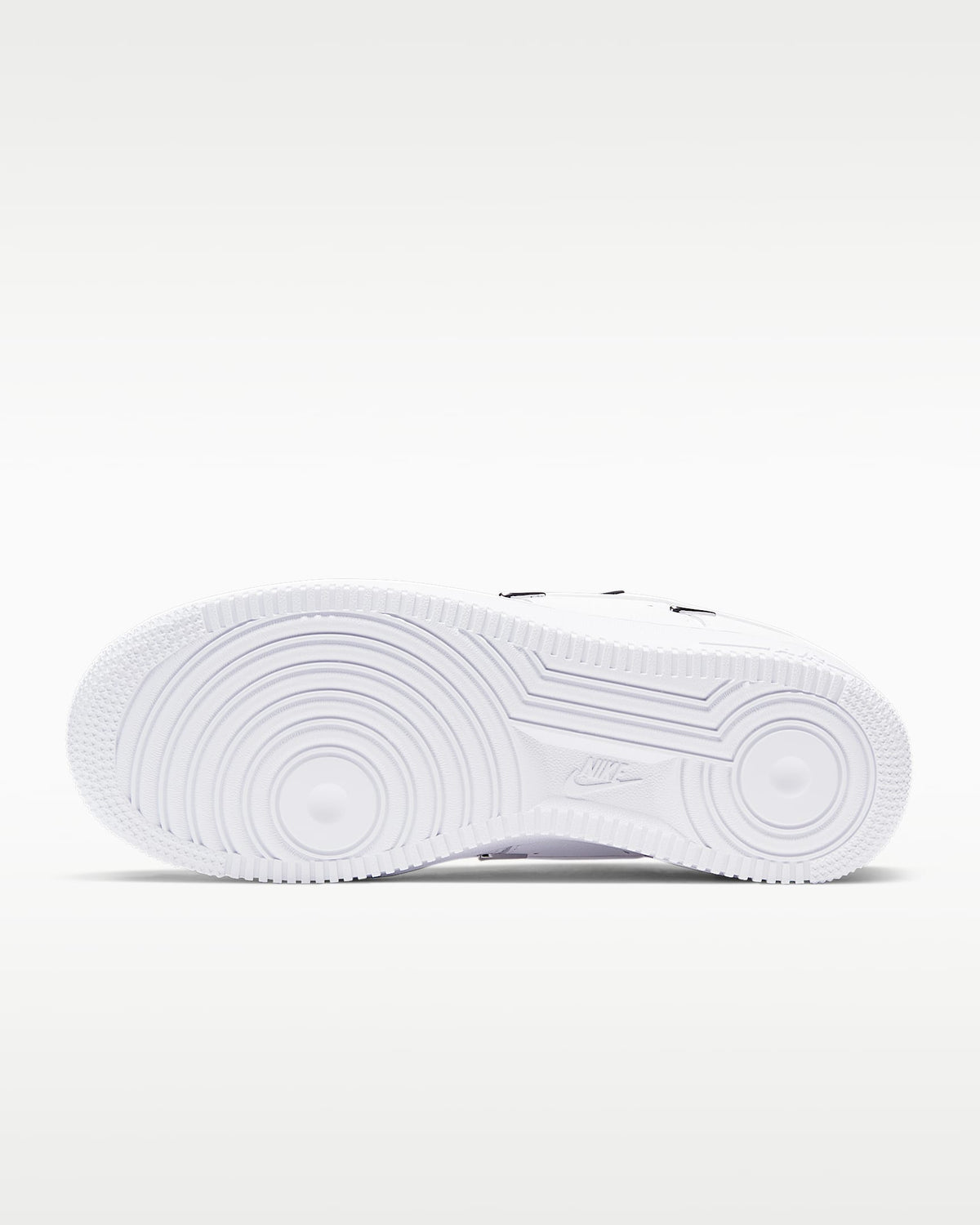 Nike Air Force 1 '07 White Multi-Metal Mini Swoosh Sneakers mens low top shoes