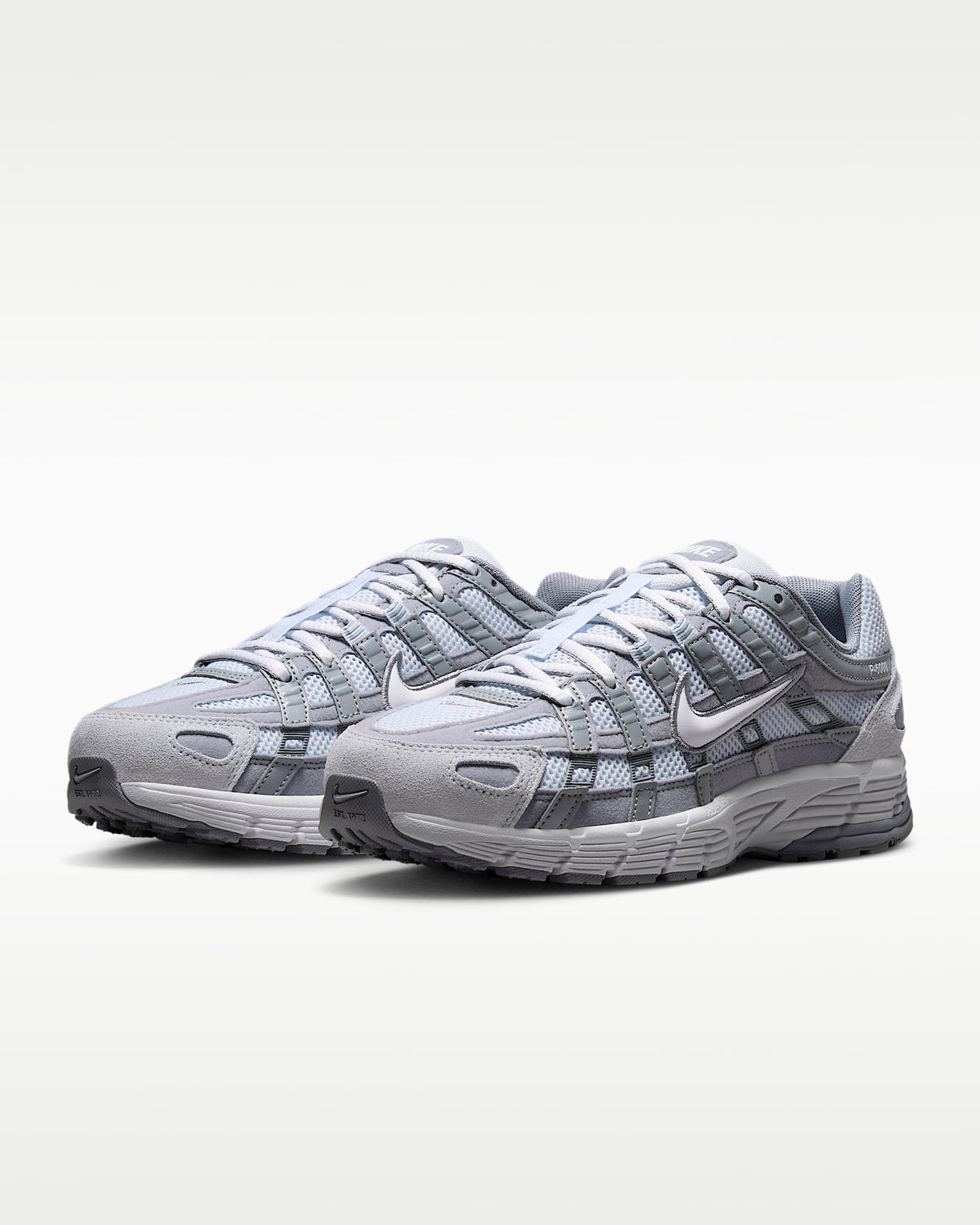 Nike P-6000 ¨C Light Grey / White Mesh Athletic Sneakers