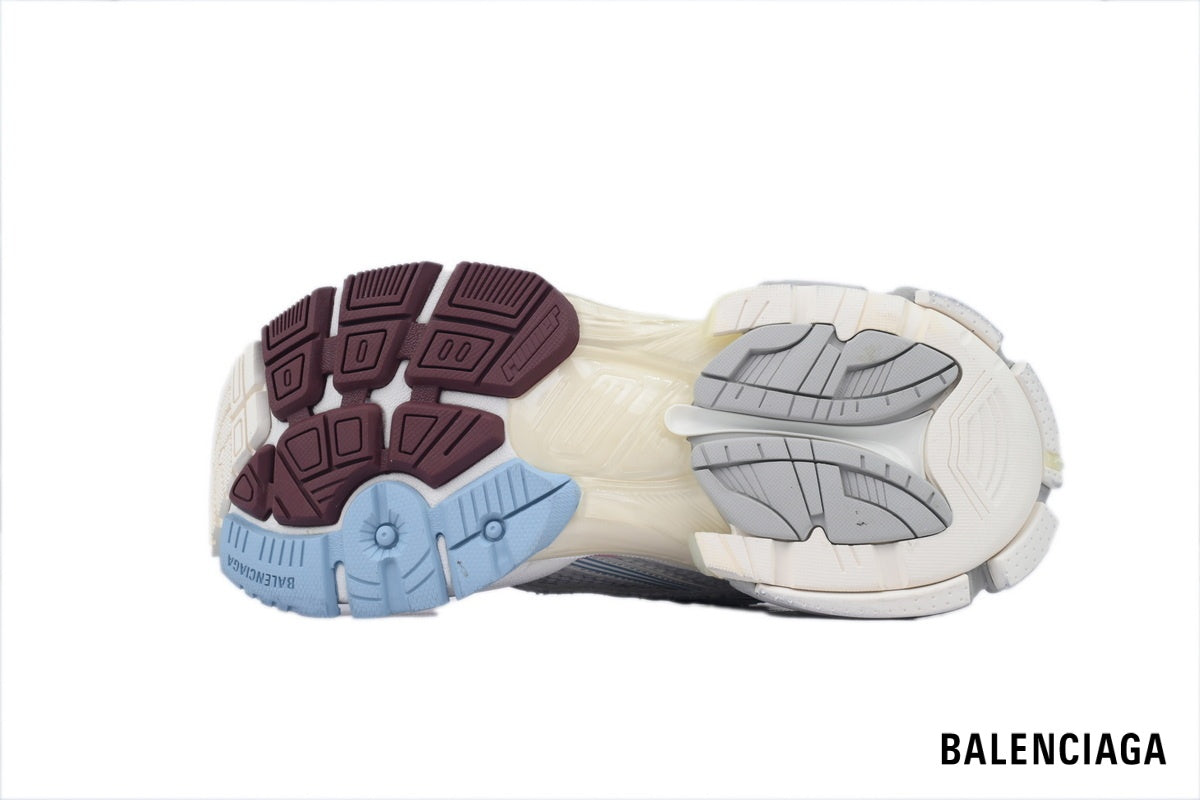 Balenciaga Runner men's shoes  women sneakers ¨C White, Light Blue & Pink