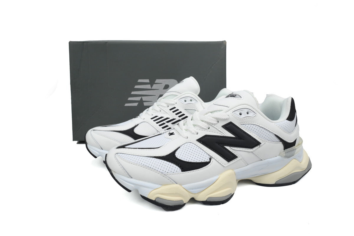 New Balance 9060 Women's & Men's Chunky Retro Sneakers - White & Black