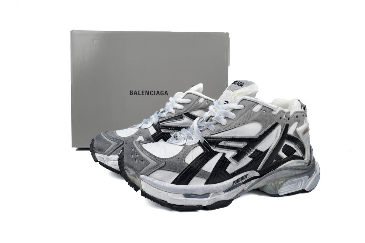 Balenciaga men's shoes Track Runner Sneaker ¨C Distressed Low-Top  balenciaga runners grey