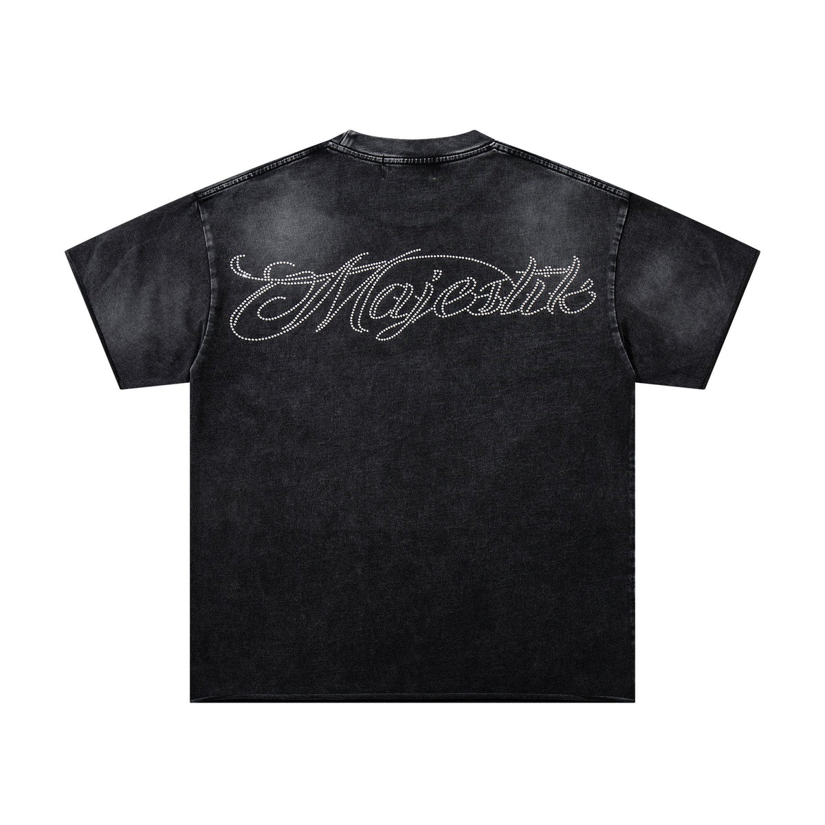 MAJESTIK Washed Black Astronaut Rose Graphic T-Shirt ¡ª back