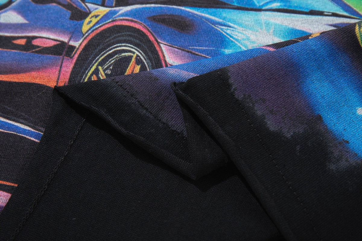 MAJESTIK Car Carnival Graphic T-Shirt ¡ª detail