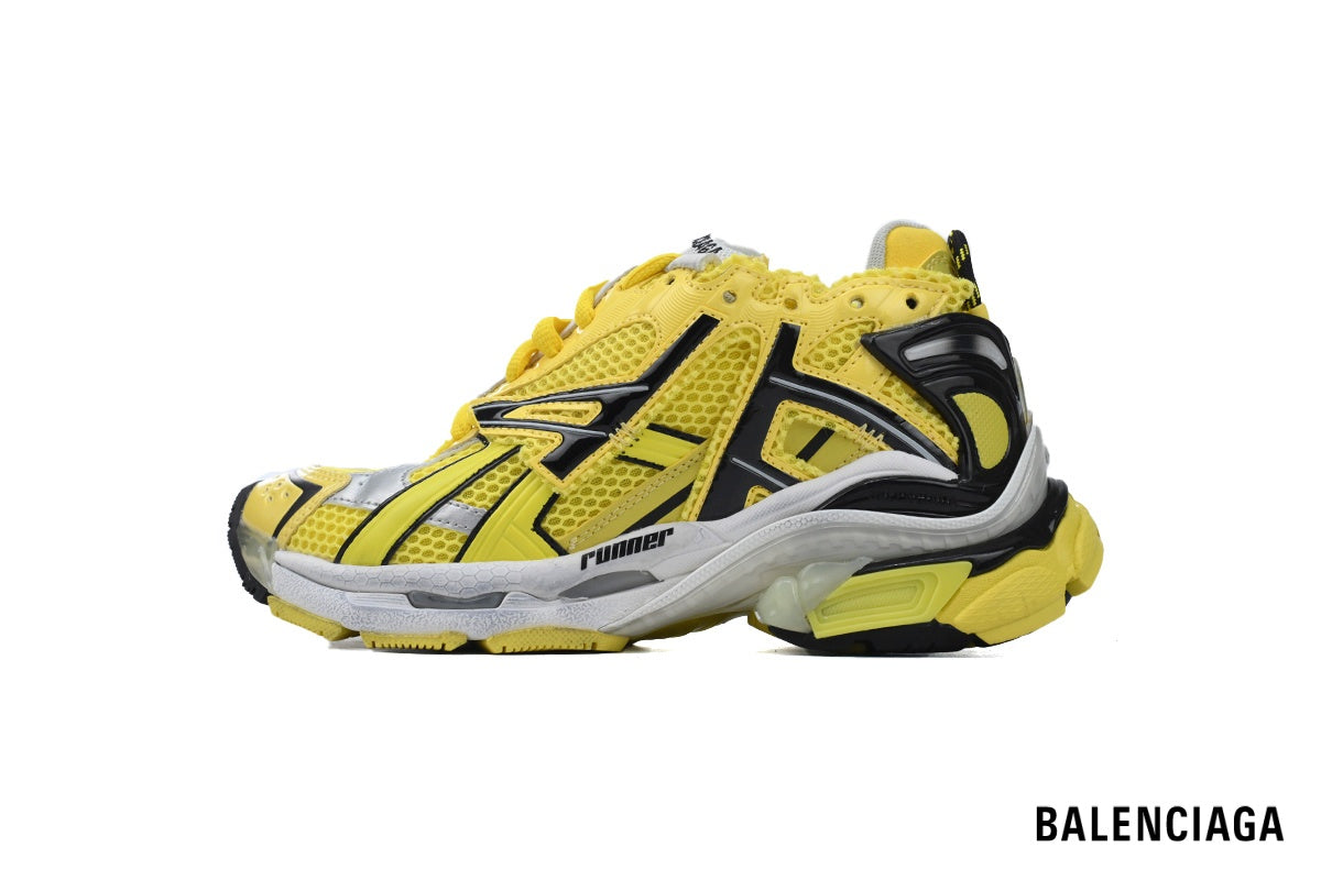 Balenciaga Runner men's shoes  women sneakers ¨C Yellow & Black