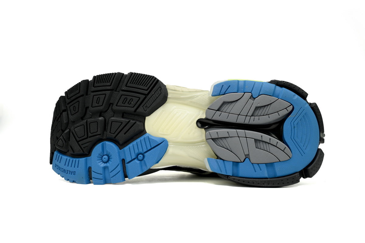 Balenciaga men's shoes Track Runner Sneaker ¨C Distressed Low-Top  balenciaga runners Blue-yellow