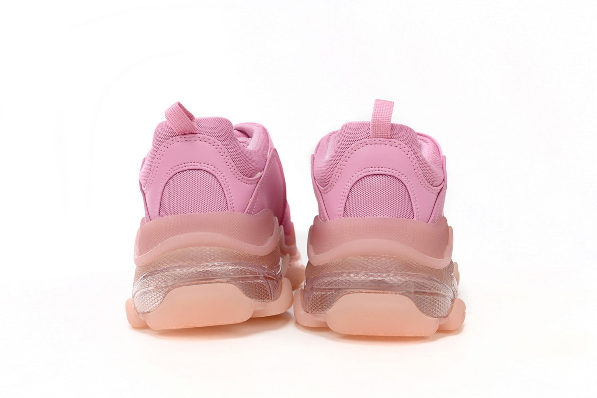 Balenciaga men's shoes Track Triple S Clear Sole Sneakers   balenciaga runners pink