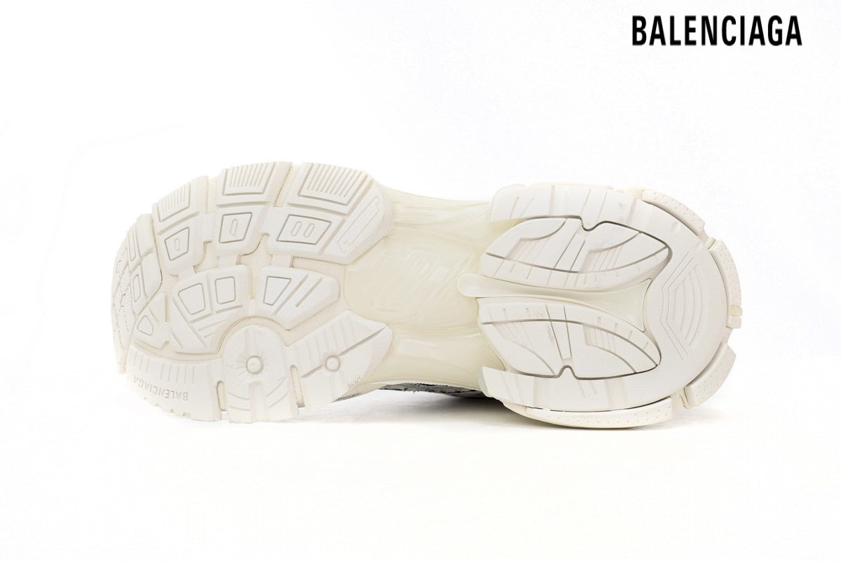 Balenciaga Runner Mid men's shoes  women sneakers White Distressed