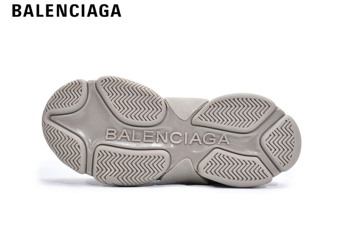 Balenciaga Triple S men's shoes  women sneakersr ¡ª Light Grey, All-Over Logo