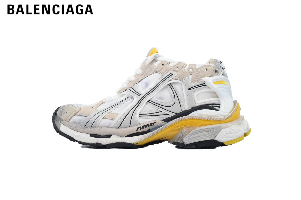 Balenciaga Runner men's shoes  women sneakers ¡ª White / Beige / Yellow