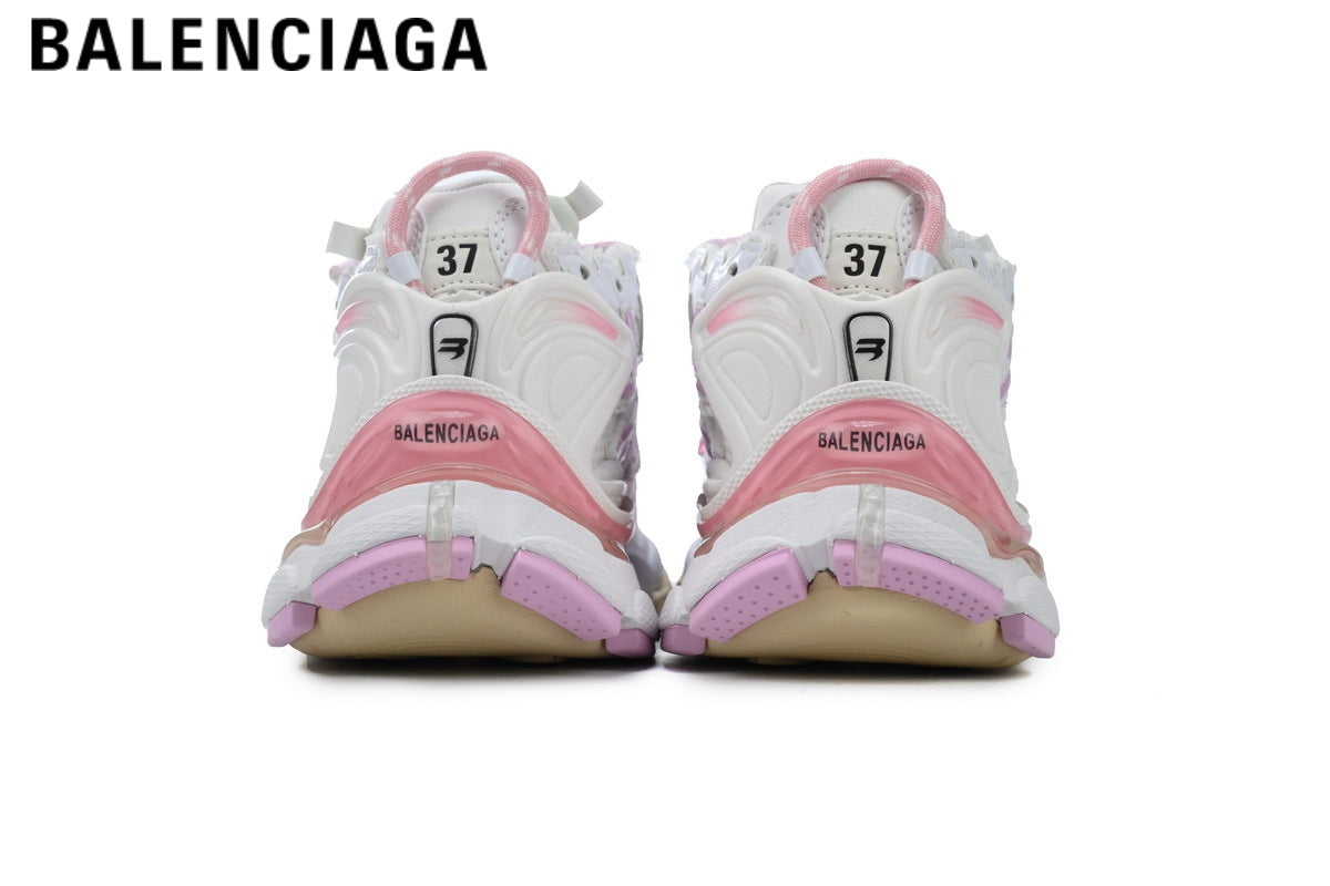 Balenciaga Runner men's shoes  women sneakers ¡ª White / Pink