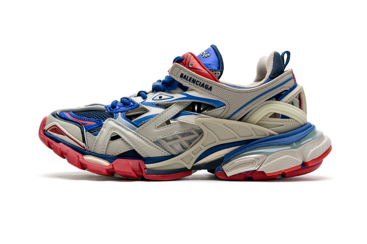 Balenciaga men's shoes Track Sneaker  balenciaga runners  White and Blue