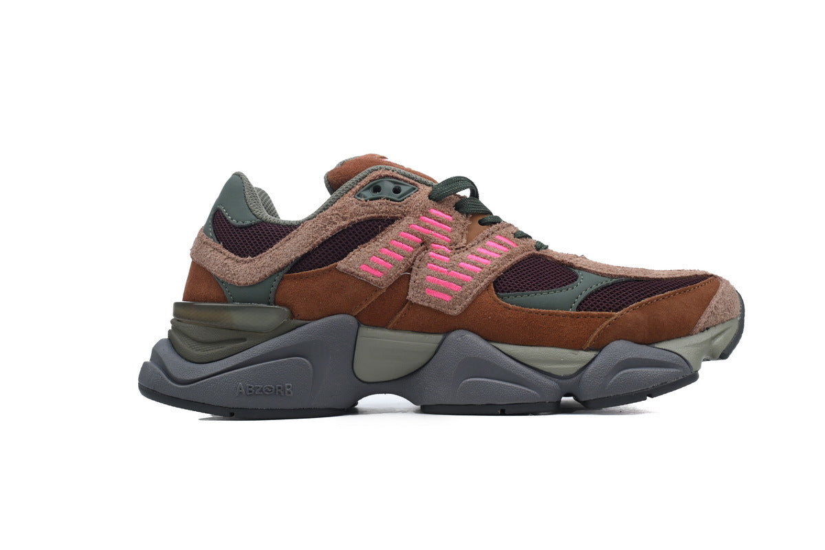New Balance 9060 Women's & Men's Brown Pink Purple Chunky Retro Sneakers