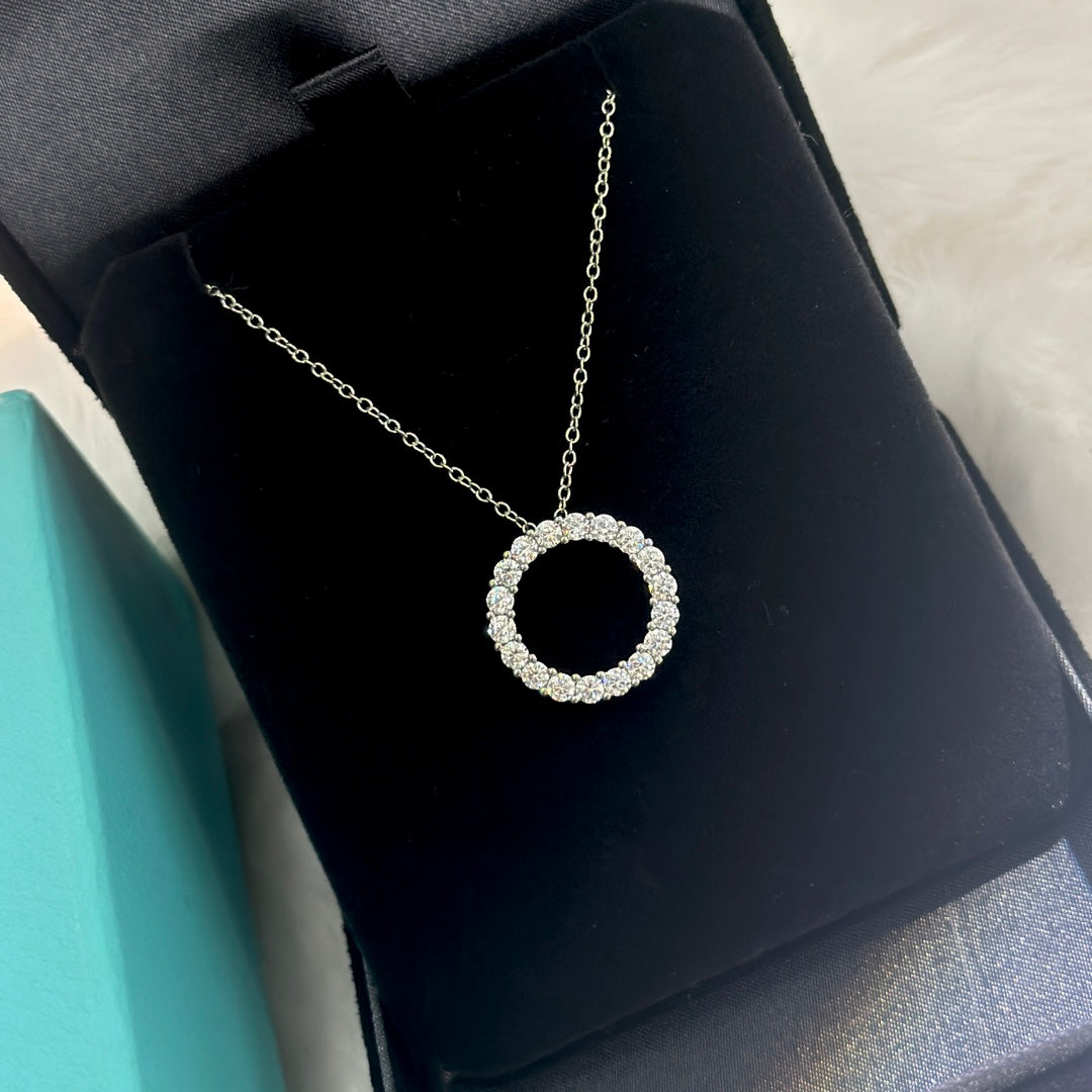 Tiffany Circle Diamonds 18K Gold Necklace
