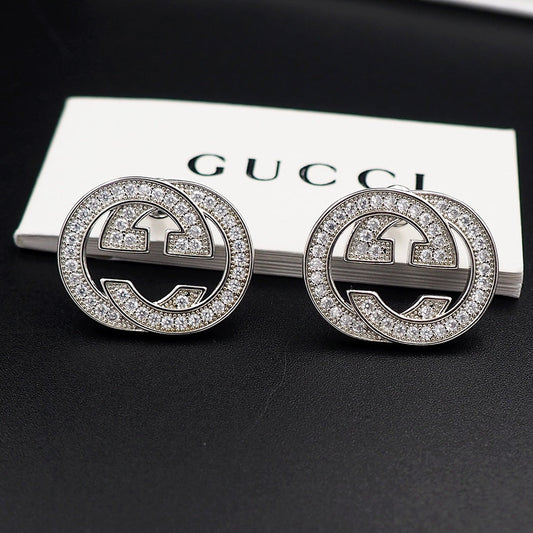 Gucci Double Diamonds 18K Gold Earrings