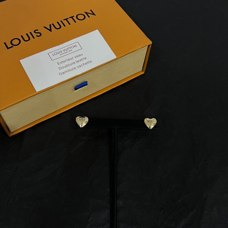 Louis Vuitton Heart 18K Gold Earrings