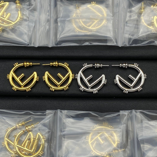 Fendi Forever 18K Gold Earrings