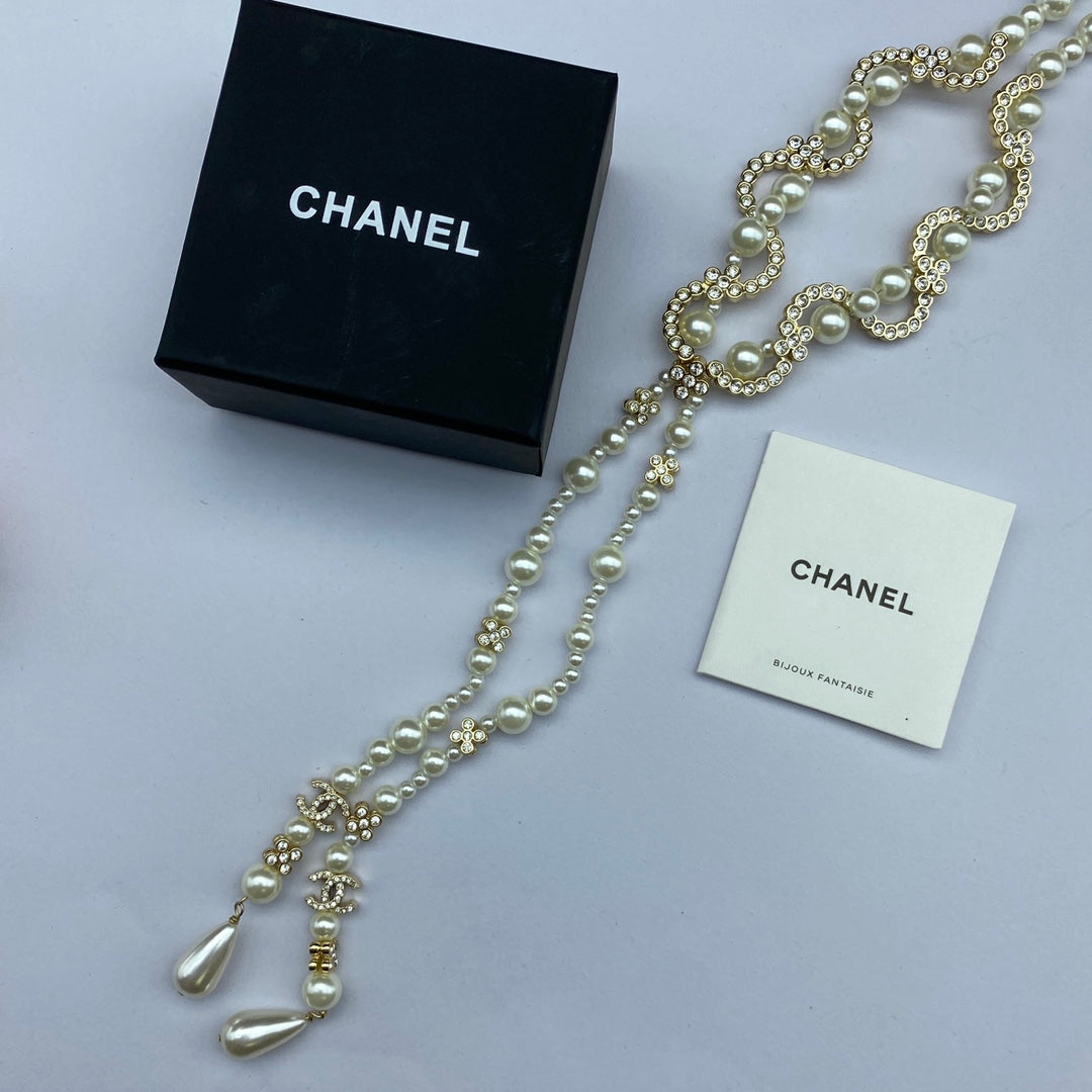 Chanel Pearl Chain 18K Gold Necklace