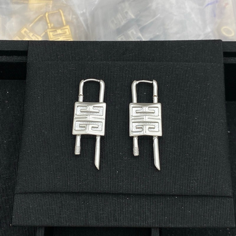 Given Lock Gold 18K Gold Earrings