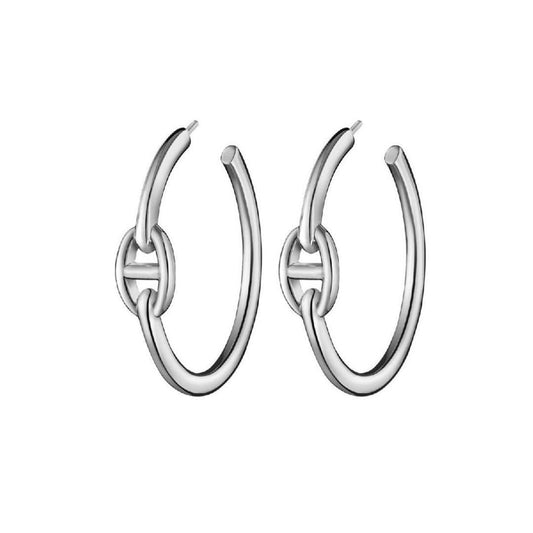 Hermes Chaine D'Ancre 18K Gold Earrings